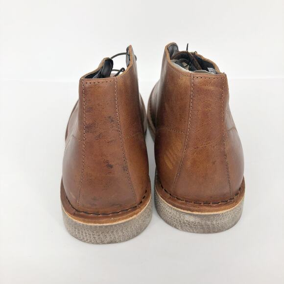 Crevo Footwear Mens Morraco Chukka Boot 13 Brown Lace Heel Leather Ankle NWOB - Picture 3 of 11